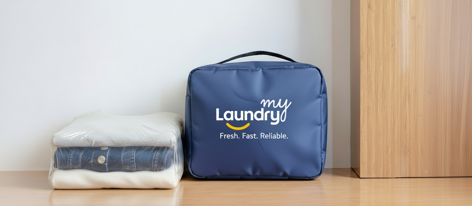 Laundry bags at doorstep